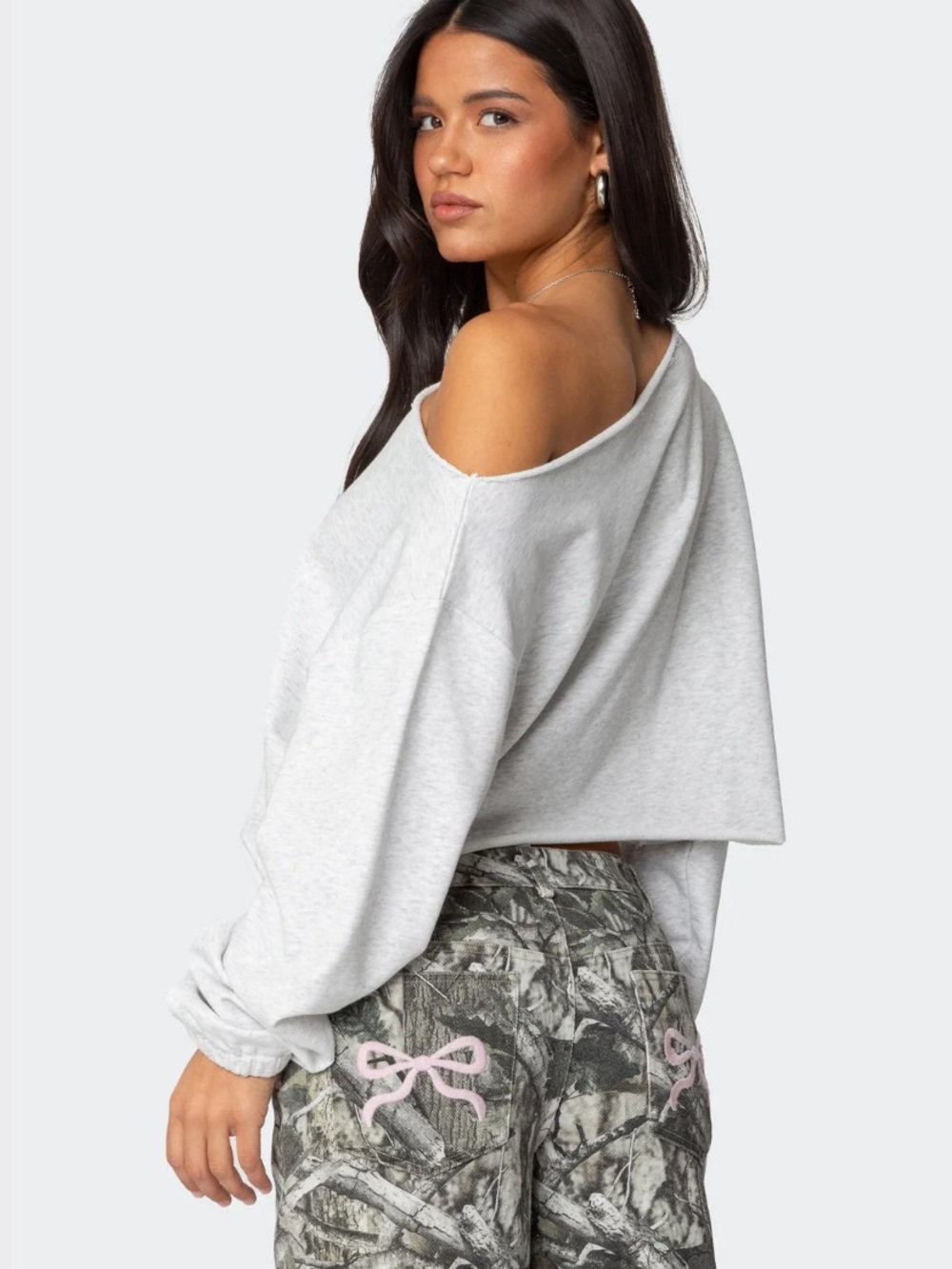 Aveline Off Shoulder Lightweight Sweatshirt Size XS - Picture 4 of 7